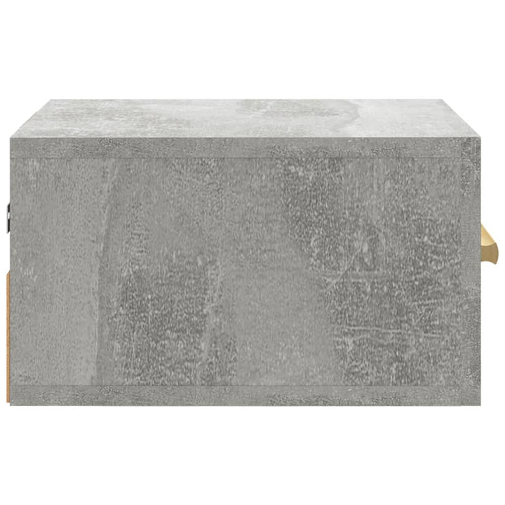 væghængte sengeborde 2 stk. 35x35x20 cm betongrå