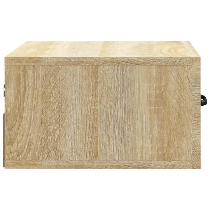 væghængt sengebord 35x35x20 cm sonoma-eg