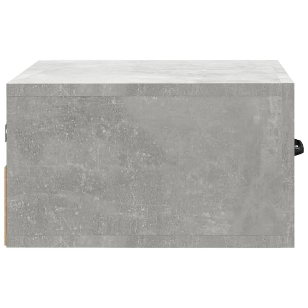 væghængte sengeborde 2 stk. 35x35x20 cm betongrå