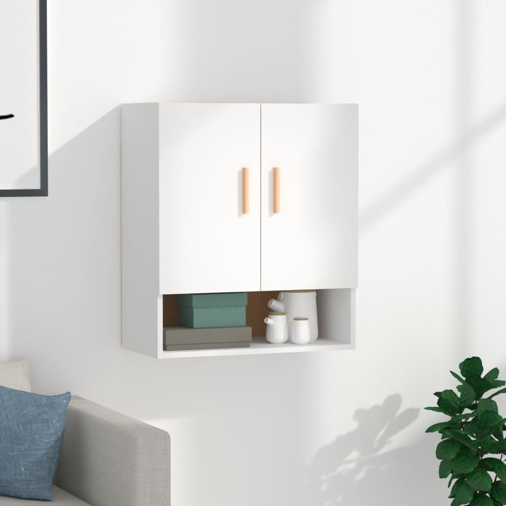 vægskab 60x31x70 cm konstrueret træ hvid