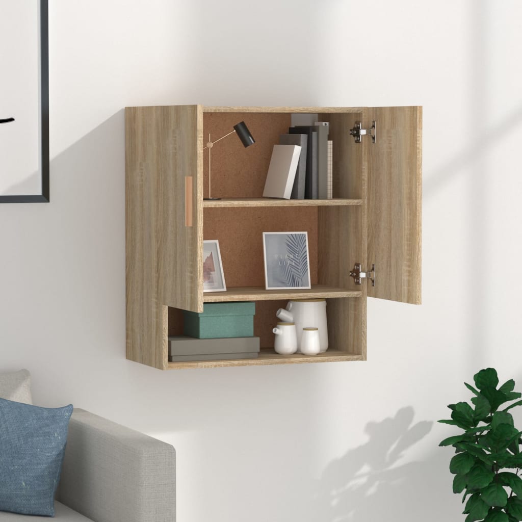 vægskab 60x31x70 cm konstrueret træ sonoma-eg