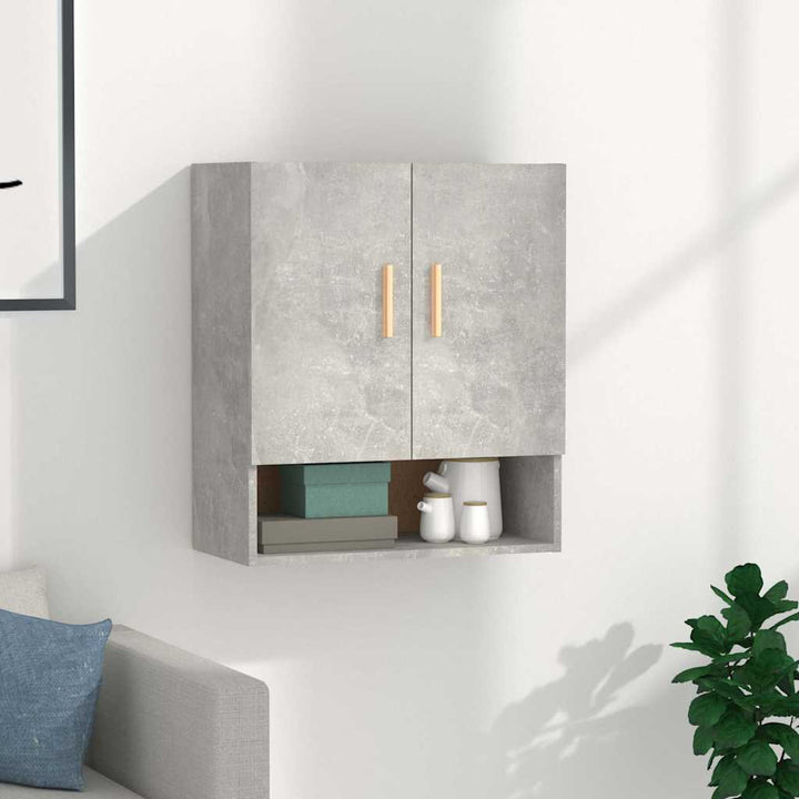 vægskab 60x31x70 cm konstrueret træ betongrå