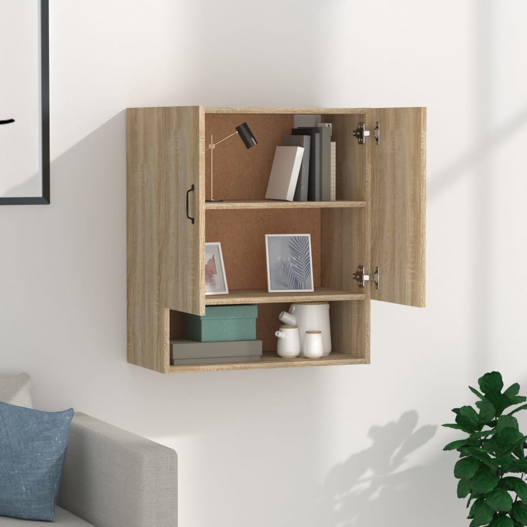 vægskab 60x31x70 cm konstrueret træ sonoma-eg