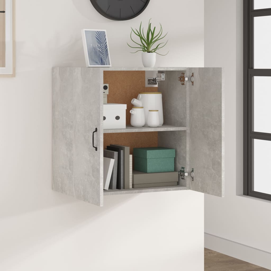 vægskab 60x31x60 cm konstrueret træ betongrå