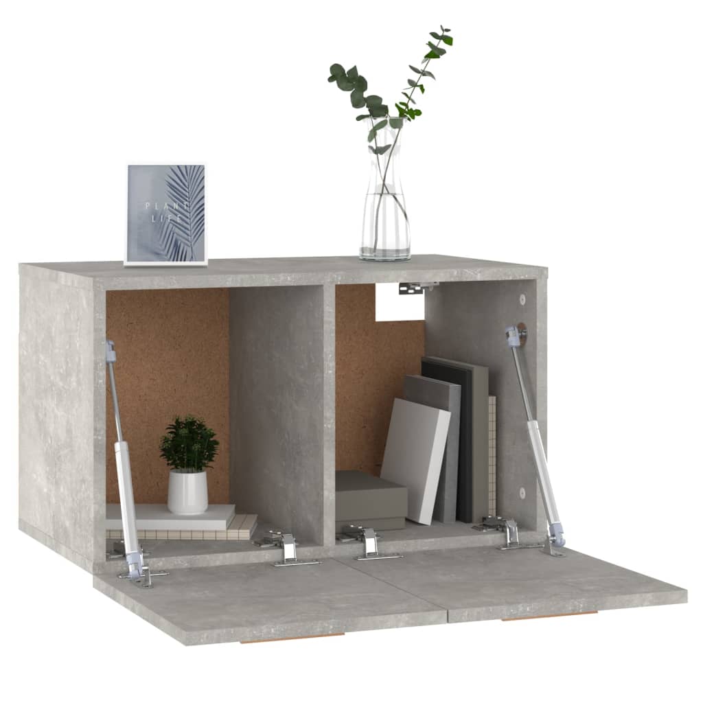 vægskab 60x36,5x35 cm konstrueret træ betongrå