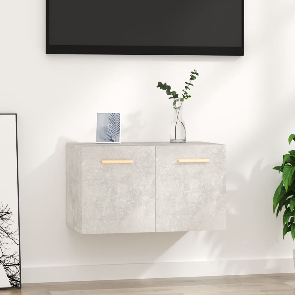 vægskab 60x36,5x35 cm konstrueret træ betongrå