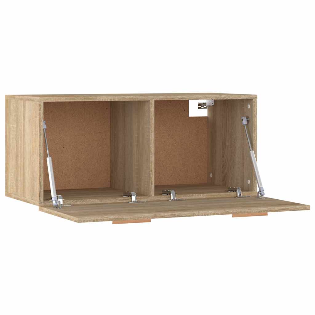 vægskab 80x35x36,5 cm konstrueret træ sonoma-eg