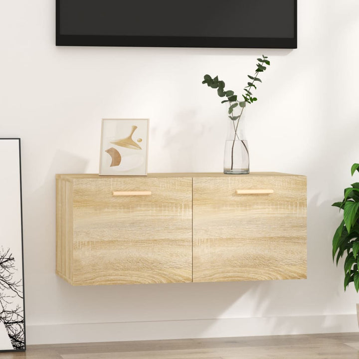 vægskab 80x35x36,5 cm konstrueret træ sonoma-eg