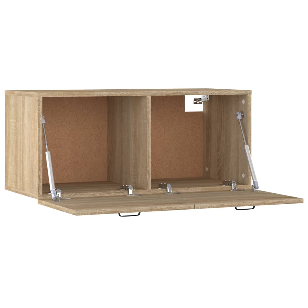 vægskab 80x36,5x35 cm konstrueret træ sonoma-eg