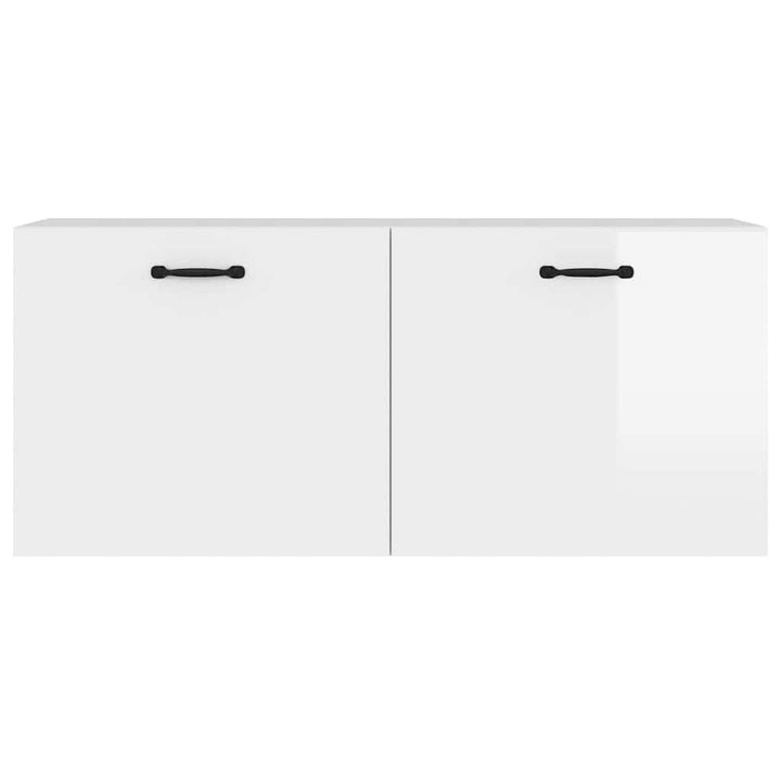 vægskab 80x36,5x35 cm konstrueret træ hvid højglans