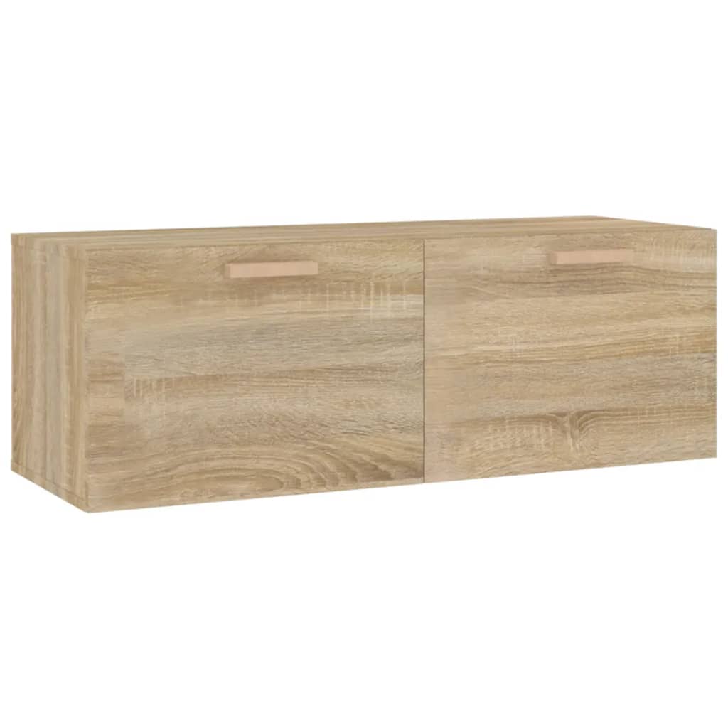 vægskab 100x36,5x35 cm konstrueret træ sonoma-eg