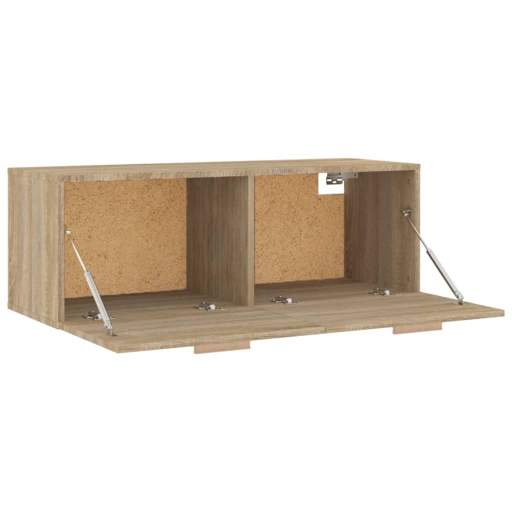 vægskab 100x36,5x35 cm konstrueret træ sonoma-eg