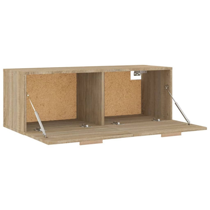vægskab 100x36,5x35 cm konstrueret træ sonoma-eg
