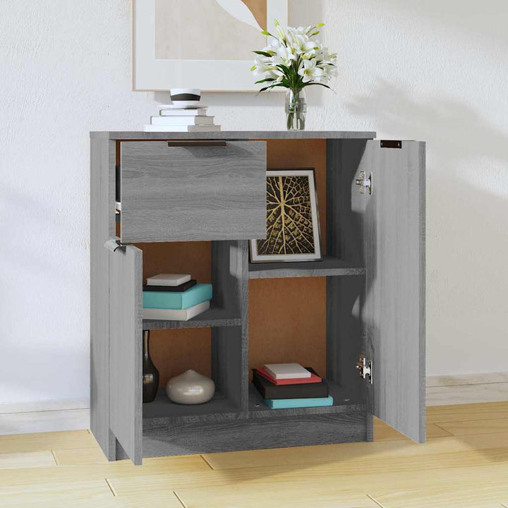 skænk 60x30x70 cm konstrueret træ grå sonoma-eg