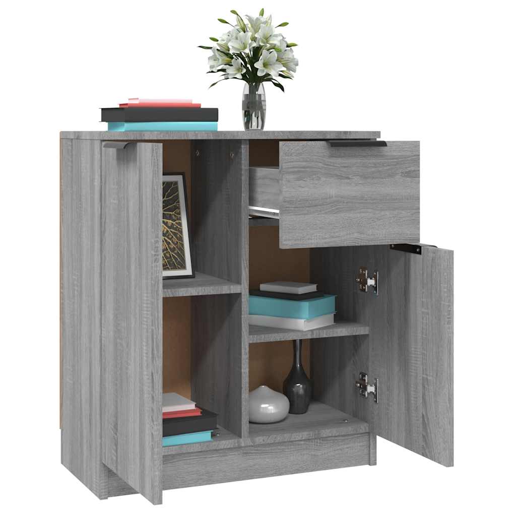 skænk 60x30x70 cm konstrueret træ grå sonoma-eg