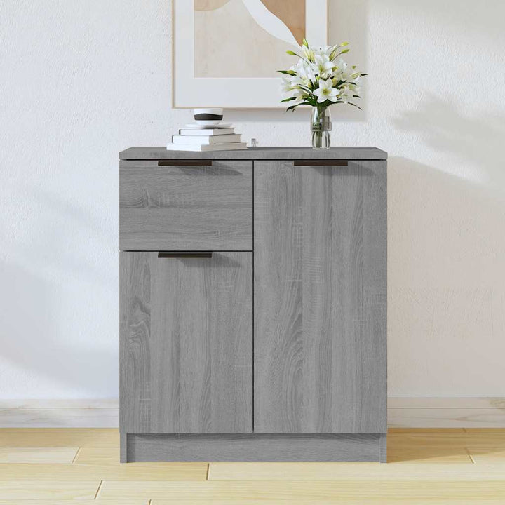 skænk 60x30x70 cm konstrueret træ grå sonoma-eg