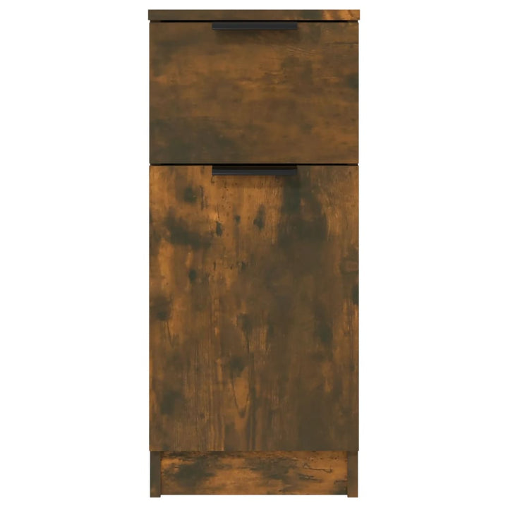 skænk 30x30x70 cm konstrueret træ røget egetræsfarve