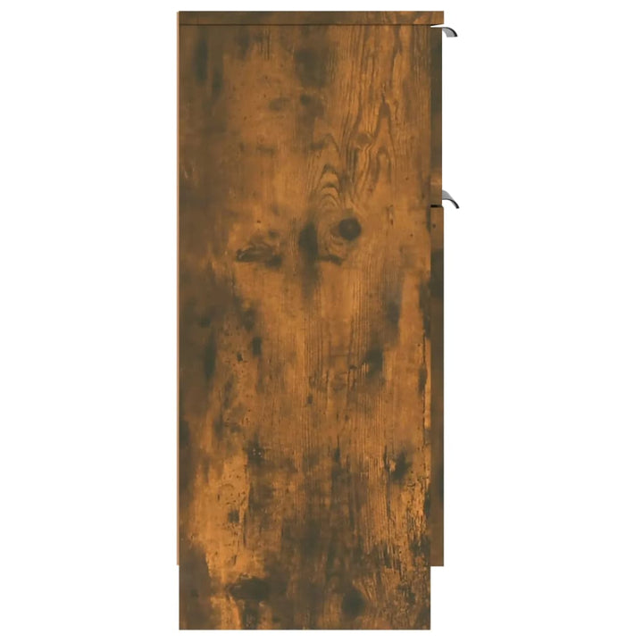 skænk 30x30x70 cm konstrueret træ røget egetræsfarve
