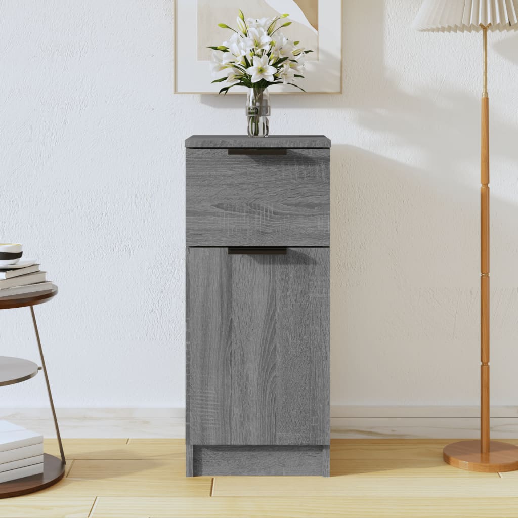 skænk 30x30x70 cm konstrueret træ grå sonoma-eg