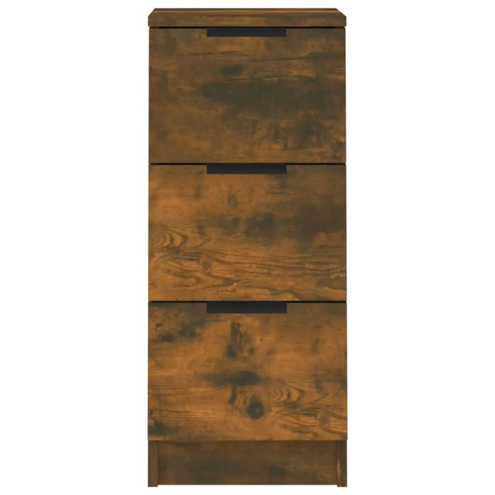 skænk 30x30x70 cm konstrueret træ røget egetræsfarve