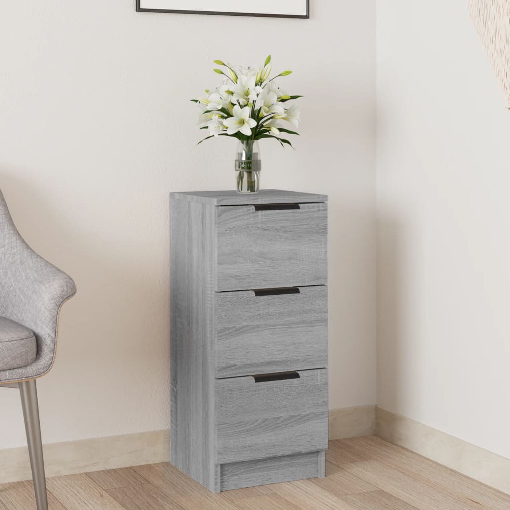 skænk 30x30x70 cm konstrueret træ grå sonoma-eg
