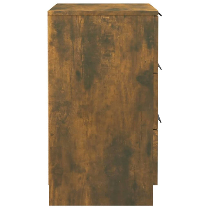 sengeborde 2 stk. 40x35x70 cm røget egetræsfarve