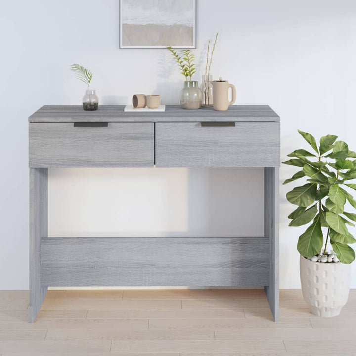 sofabord 90x36x75 cm konstrueret træ grå sonoma-eg