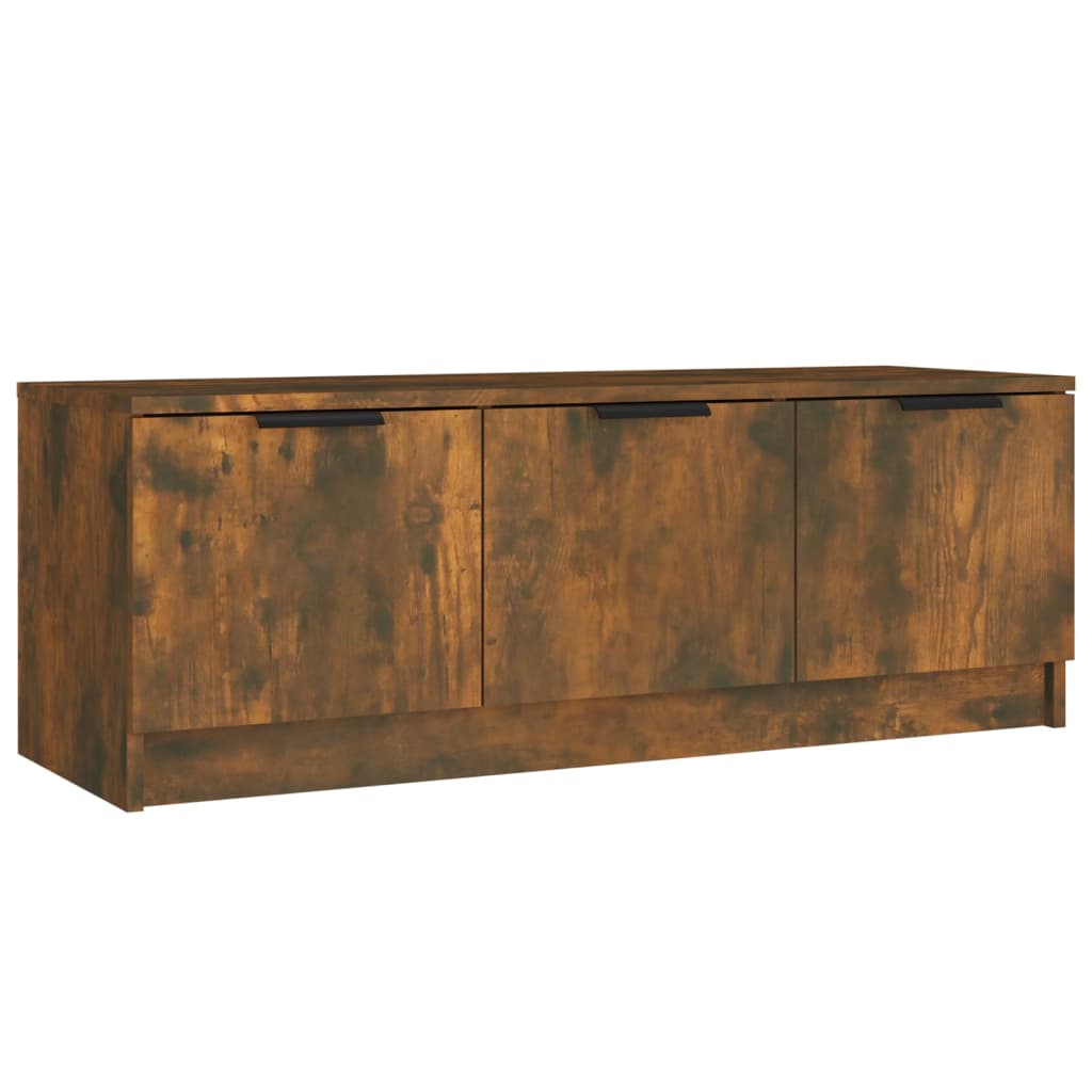 tv-bord 102x35x36,5 cm konstrueret træ røget egetræsfarve