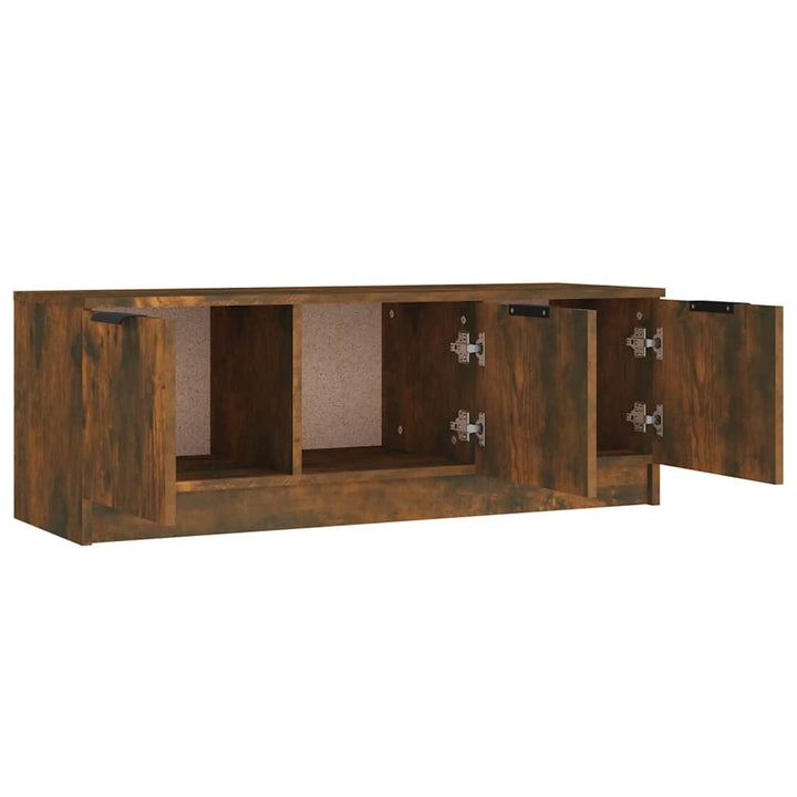 tv-bord 102x35x36,5 cm konstrueret træ røget egetræsfarve