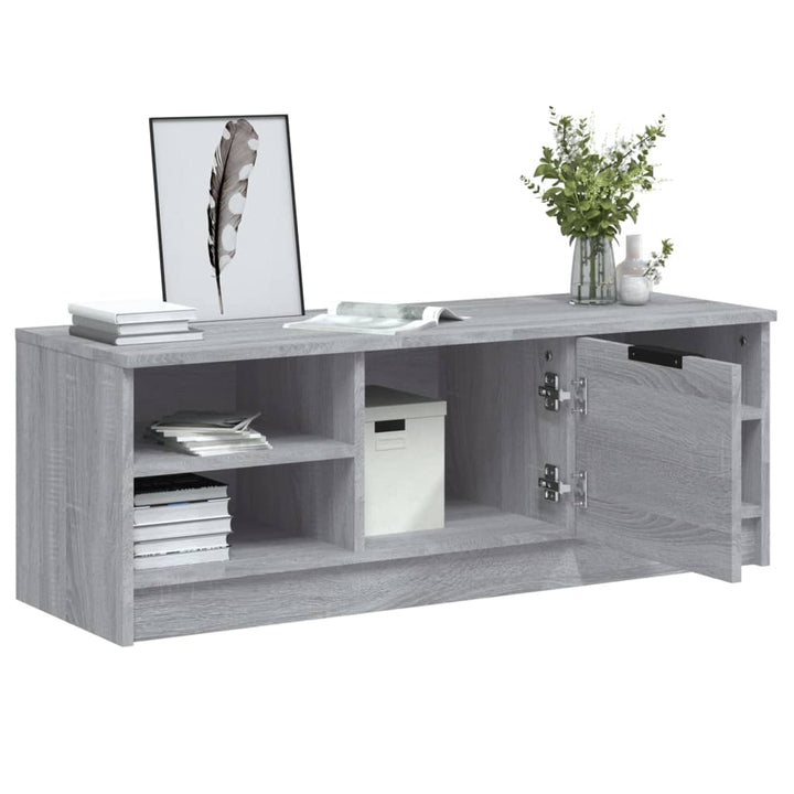 tv-bord 102x35,5x36,5 cm konstrueret træ grå sonoma-eg