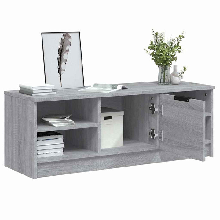 tv-bord 102x35,5x36,5 cm konstrueret træ grå sonoma-eg