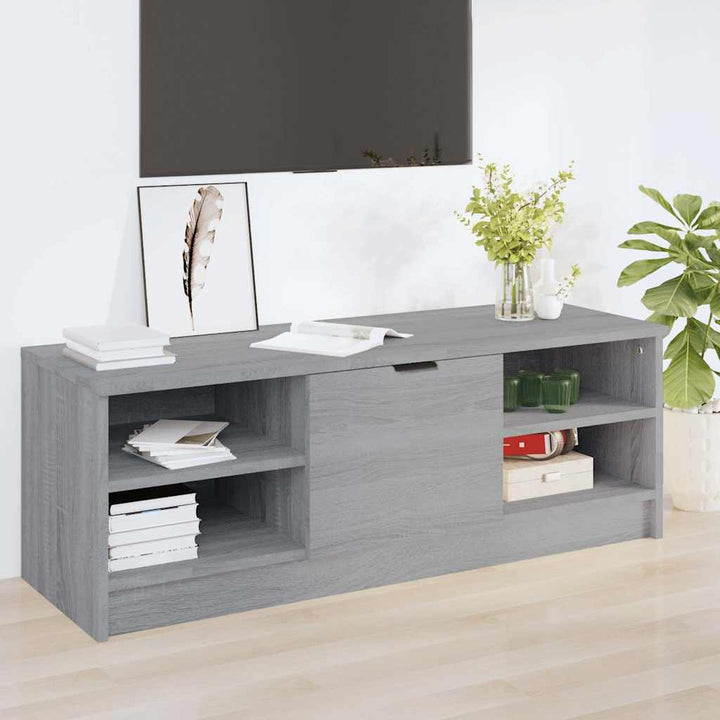tv-bord 102x35,5x36,5 cm konstrueret træ grå sonoma-eg