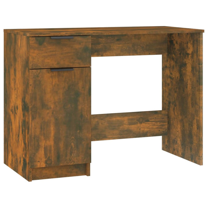 skrivebord 100x50x75 cm konstrueret træ røget egetræsfarve