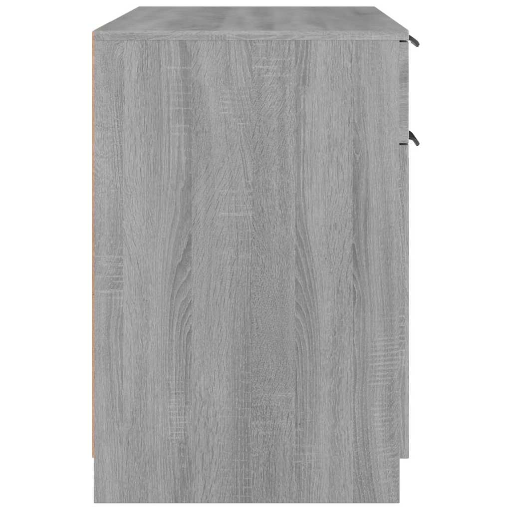 skrivebord 100x50x75 cm konstrueret træ grå sonoma-eg