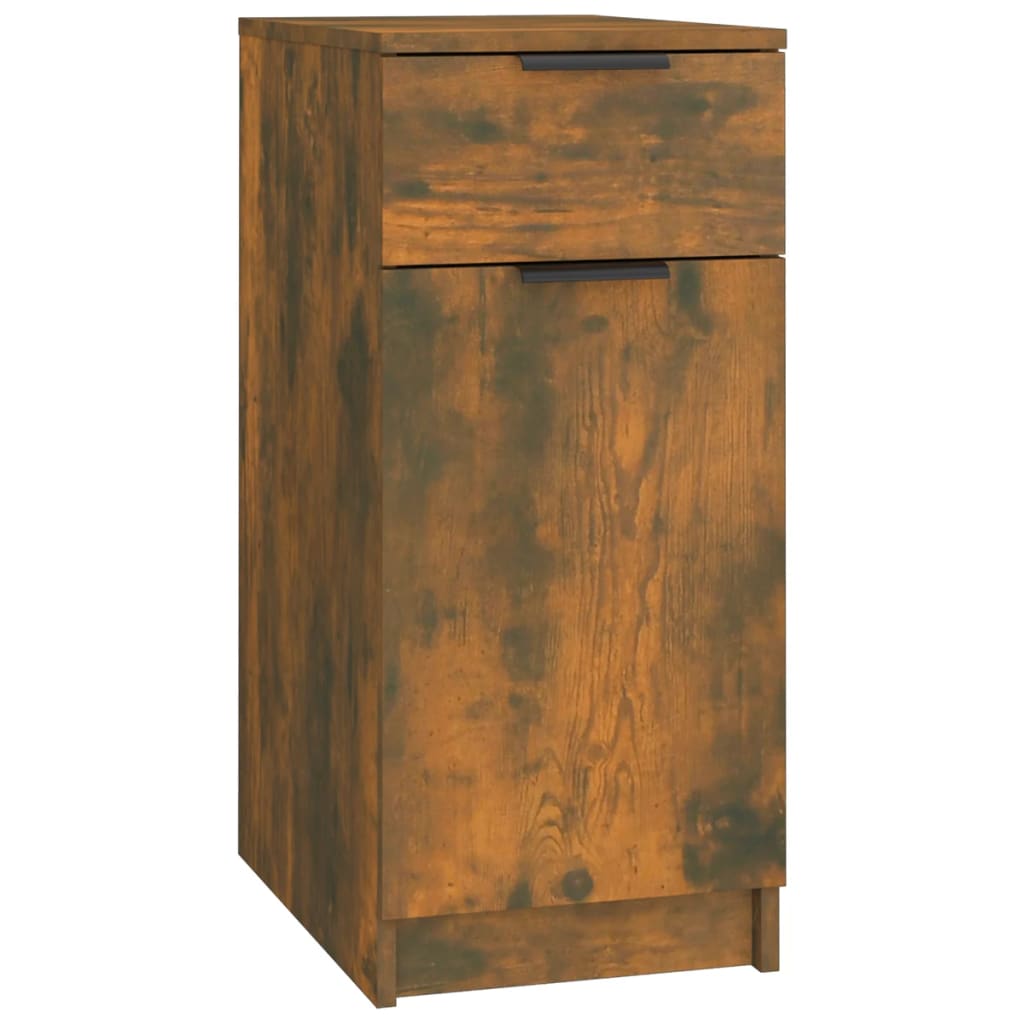 skrivebord 33,5x50x75 cm konstrueret træ røget egetræsfarve