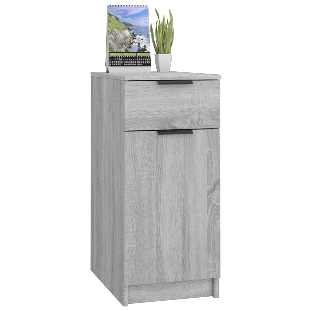 skrivebord 33,5x50x75 cm konstrueret træ grå sonoma-eg
