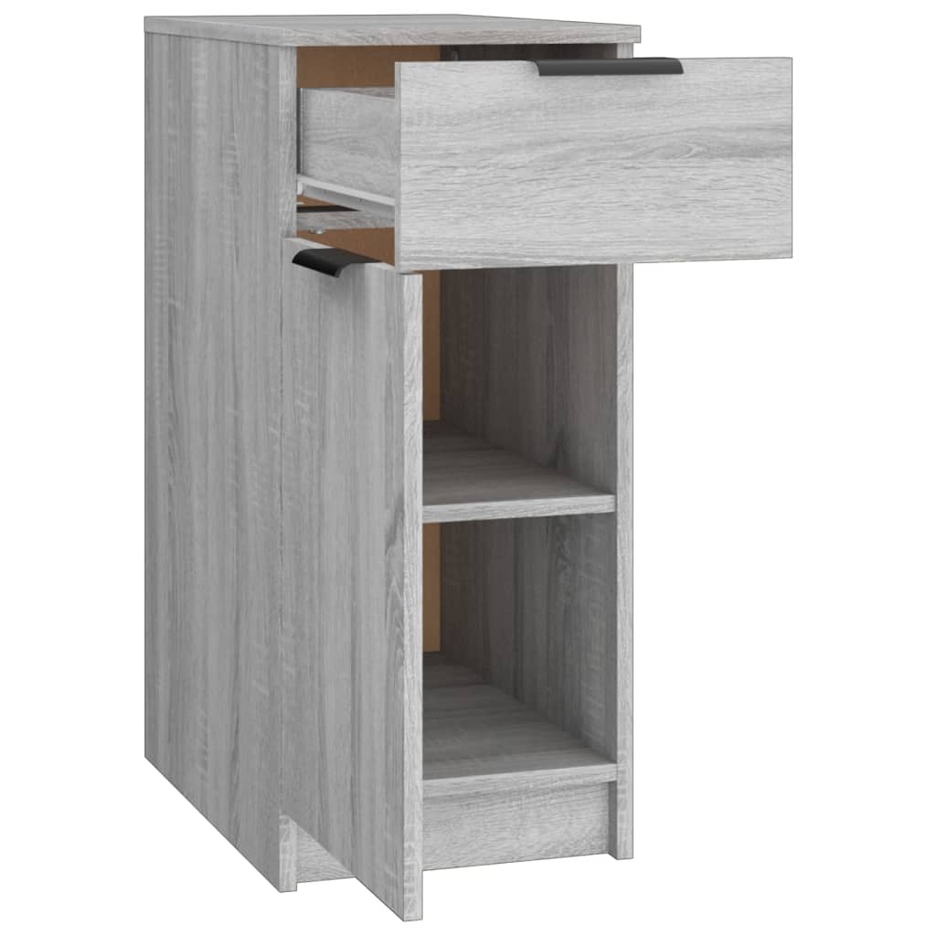 skrivebord 33,5x50x75 cm konstrueret træ grå sonoma-eg