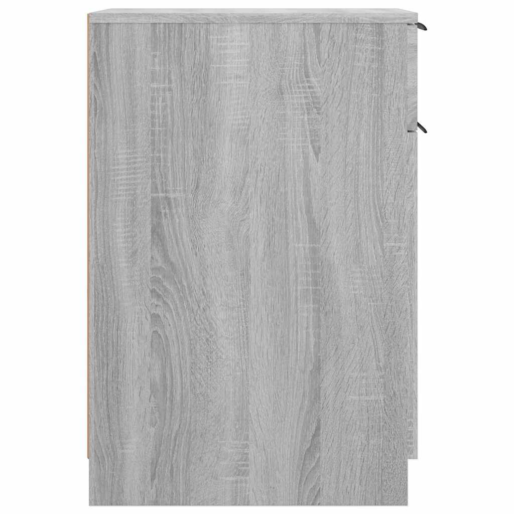 skrivebord 33,5x50x75 cm konstrueret træ grå sonoma-eg