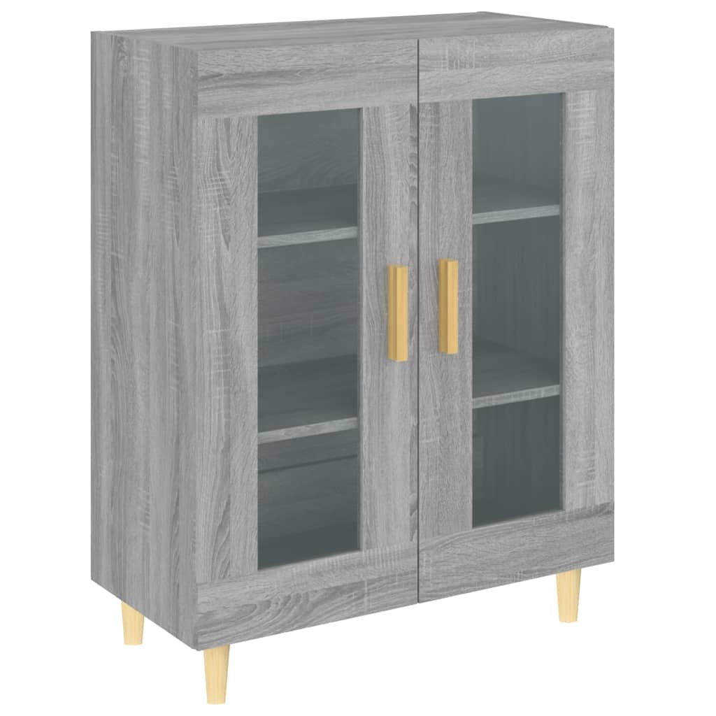 skænk 69,5x34x90 cm konstrueret træ grå sonoma-eg