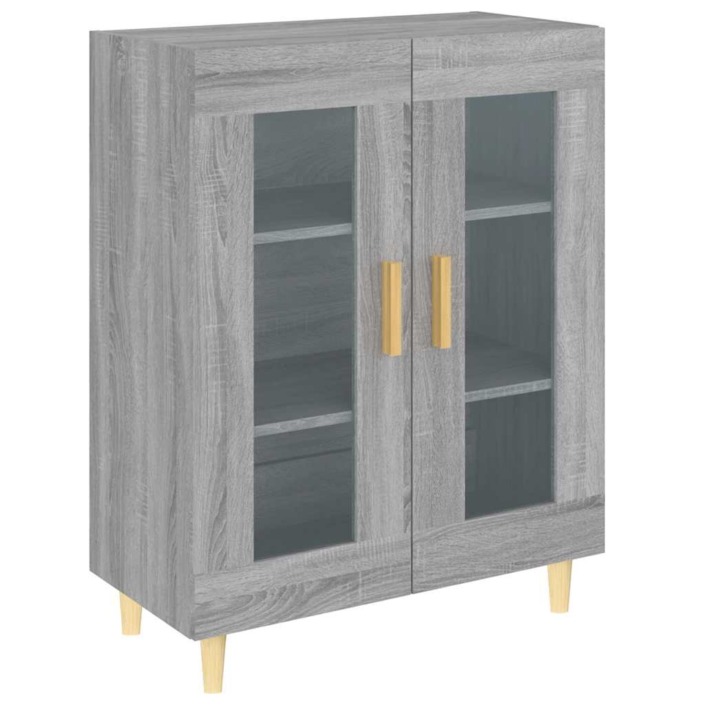 skænk 69,5x34x90 cm konstrueret træ grå sonoma-eg