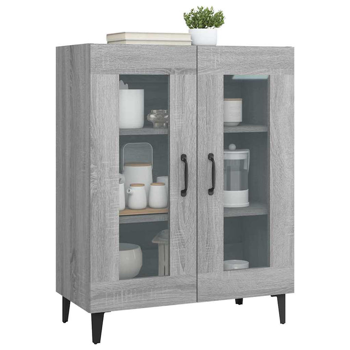 skænk 69,5x34x90 cm konstrueret træ grå sonoma-eg