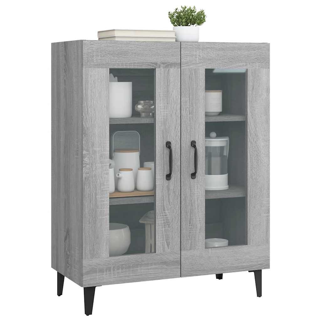 skænk 69,5x34x90 cm konstrueret træ grå sonoma-eg
