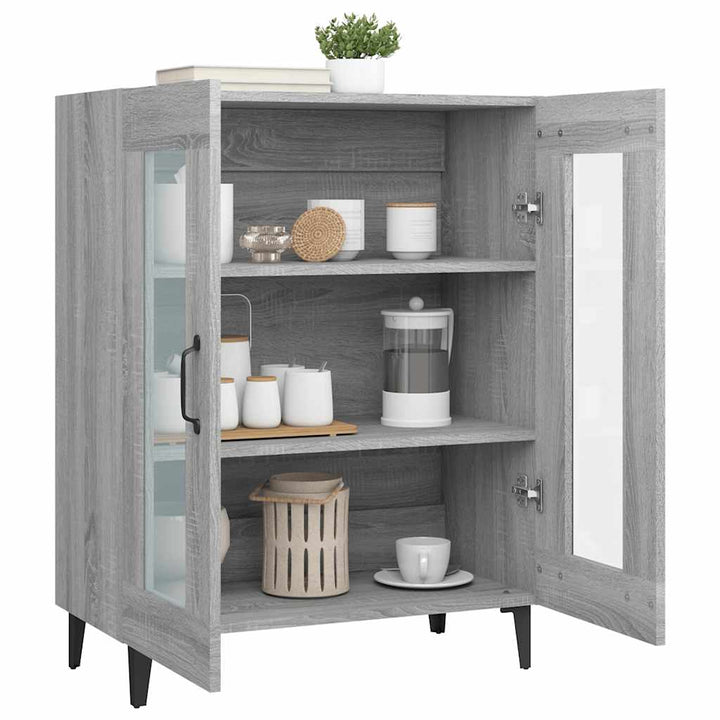 skænk 69,5x34x90 cm konstrueret træ grå sonoma-eg