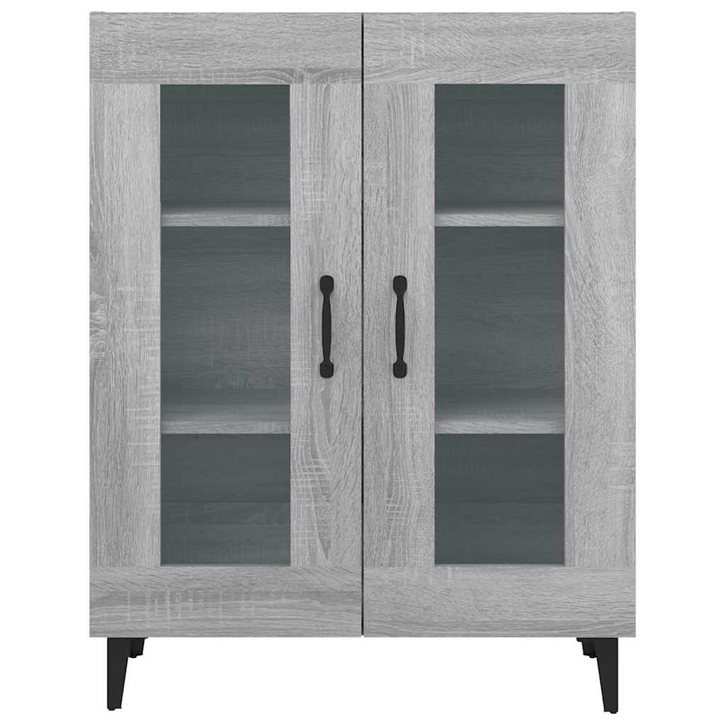 skænk 69,5x34x90 cm konstrueret træ grå sonoma-eg