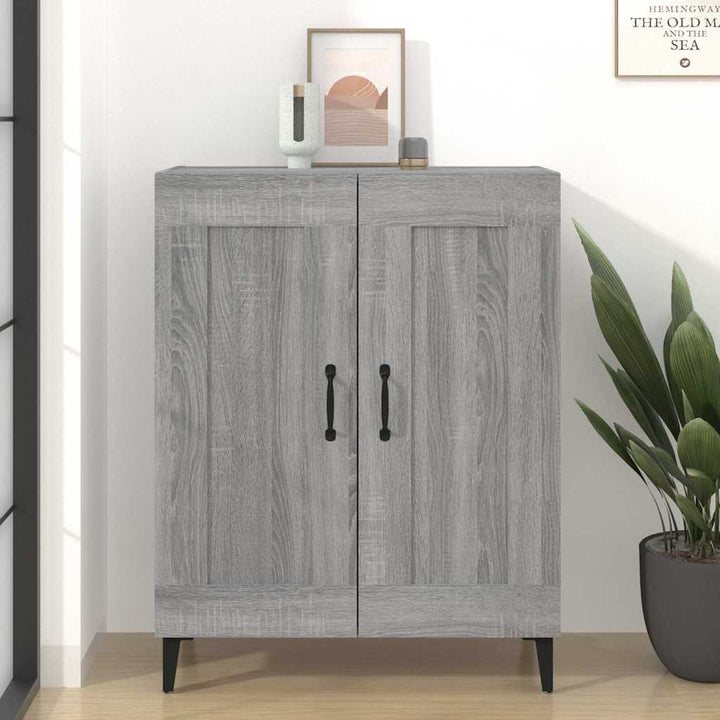 skænk 69,5x34x90 cm konstrueret træ grå sonoma-eg