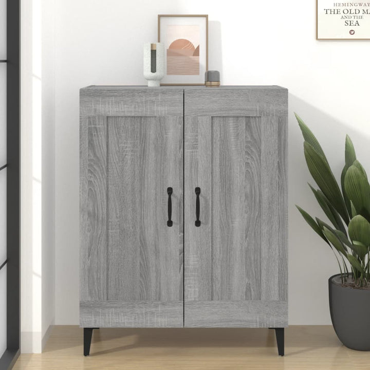 skænk 69,5x34x90 cm konstrueret træ grå sonoma-eg