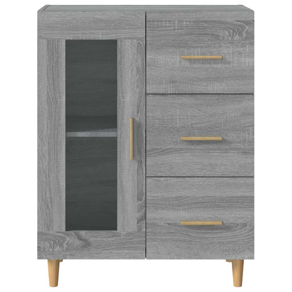 skænk 69,5x34x90 cm konstrueret træ grå sonoma-eg