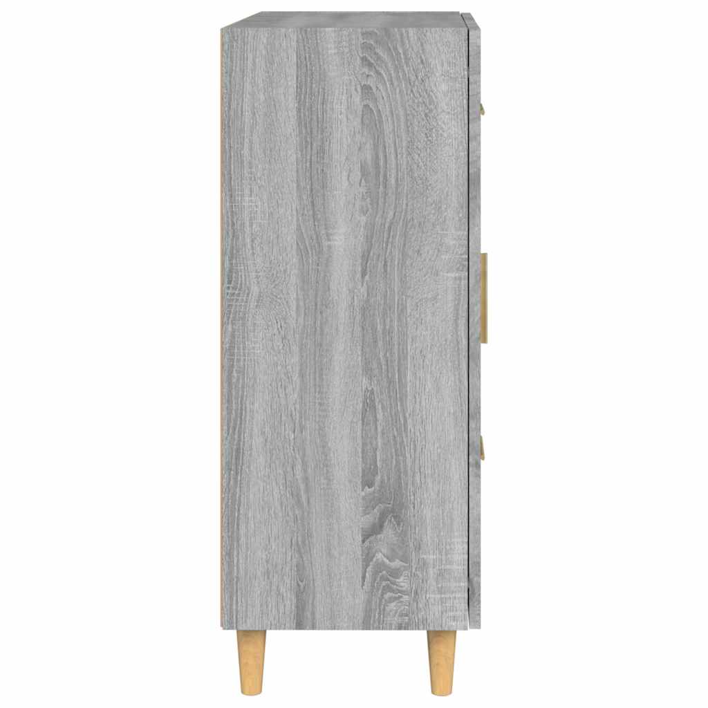 skænk 69,5x34x90 cm konstrueret træ grå sonoma-eg