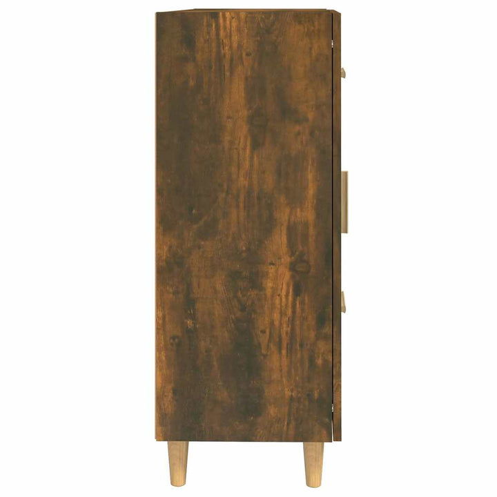 skænk 69,5x34x90 cm konstrueret træ røget egetræsfarve