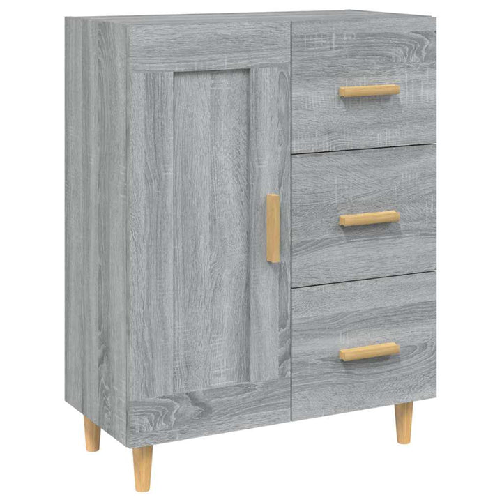 skænk 69,5x34x90 cm konstrueret træ grå sonoma-eg